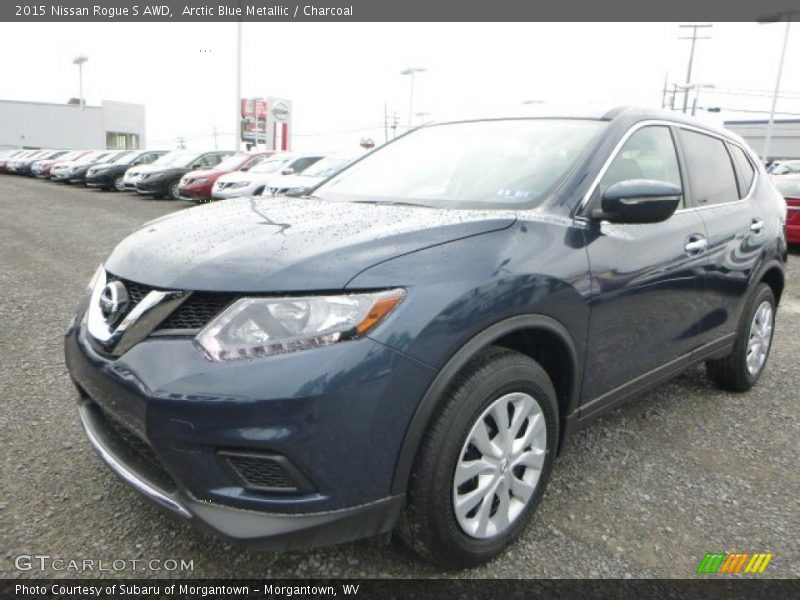 Arctic Blue Metallic / Charcoal 2015 Nissan Rogue S AWD