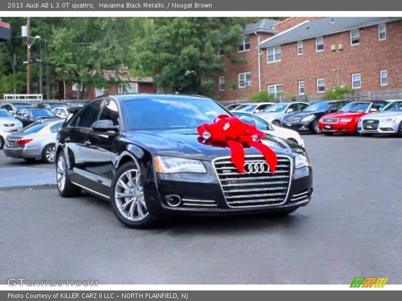 Havanna Black Metallic / Nougat Brown 2013 Audi A8 L 3.0T quattro