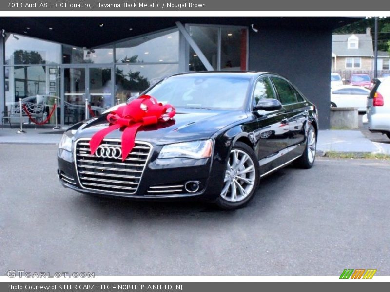 Havanna Black Metallic / Nougat Brown 2013 Audi A8 L 3.0T quattro