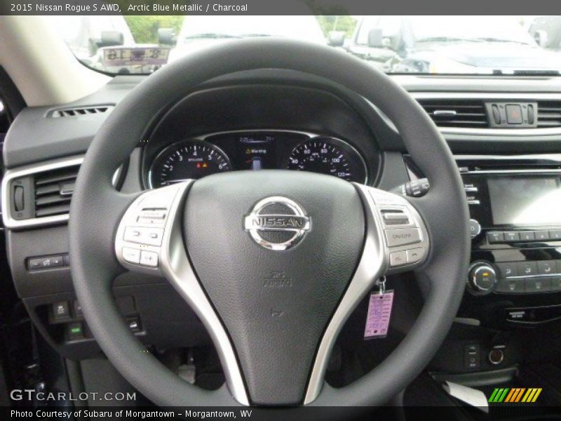 Arctic Blue Metallic / Charcoal 2015 Nissan Rogue S AWD