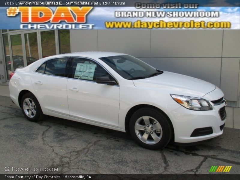 Summit White / Jet Black/Titanium 2016 Chevrolet Malibu Limited LS