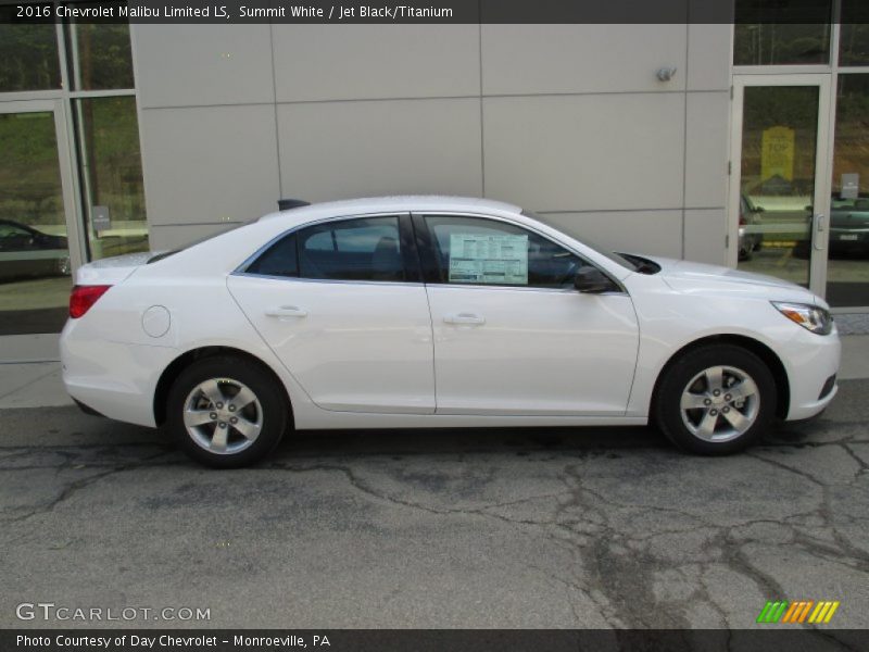 Summit White / Jet Black/Titanium 2016 Chevrolet Malibu Limited LS