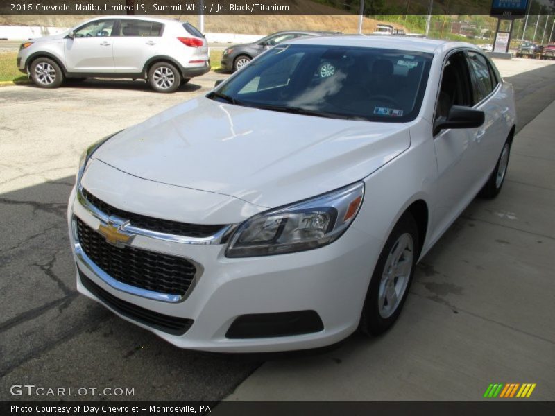 Summit White / Jet Black/Titanium 2016 Chevrolet Malibu Limited LS