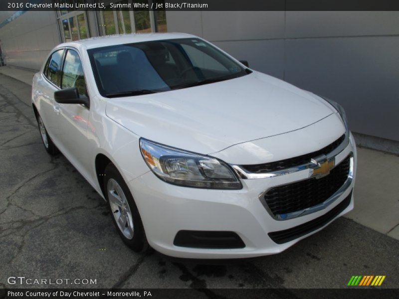 Summit White / Jet Black/Titanium 2016 Chevrolet Malibu Limited LS
