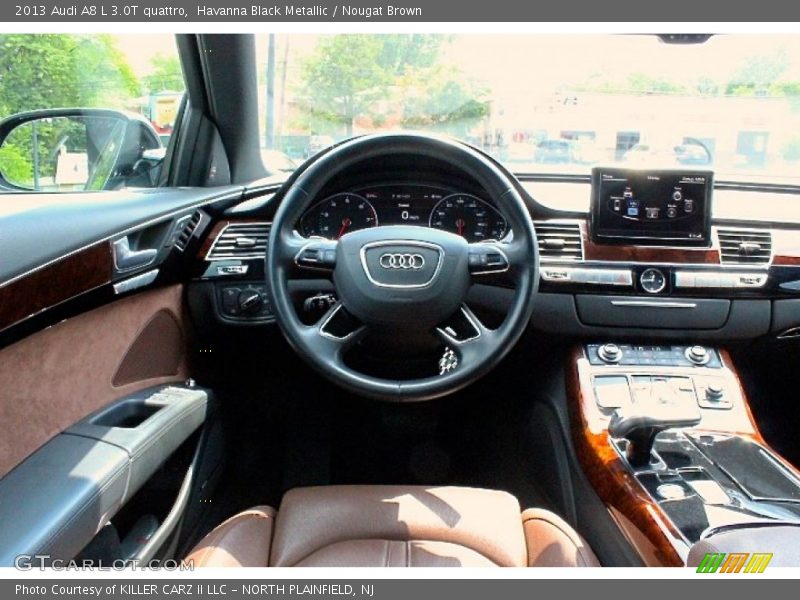 Havanna Black Metallic / Nougat Brown 2013 Audi A8 L 3.0T quattro