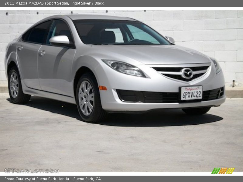 Ingot Silver / Black 2011 Mazda MAZDA6 i Sport Sedan