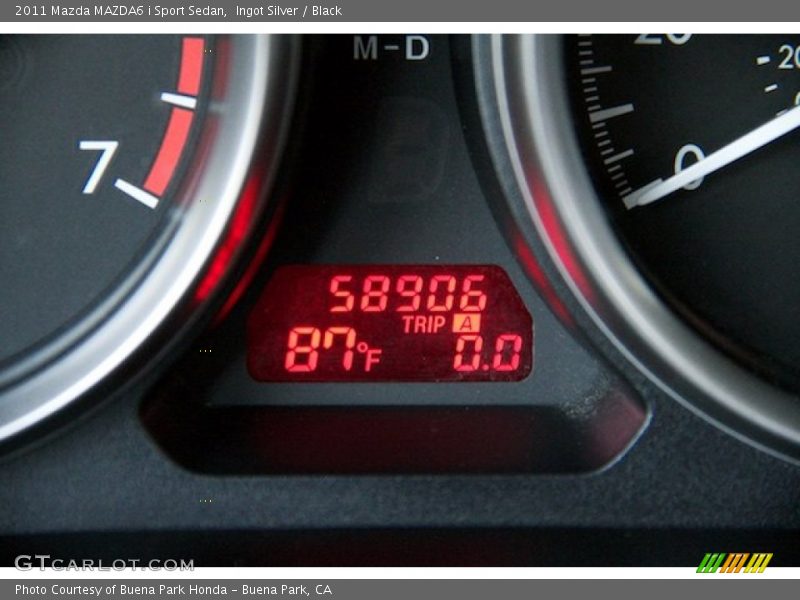 Ingot Silver / Black 2011 Mazda MAZDA6 i Sport Sedan