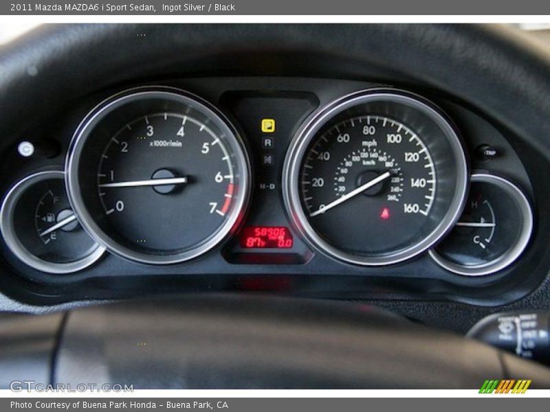 Ingot Silver / Black 2011 Mazda MAZDA6 i Sport Sedan