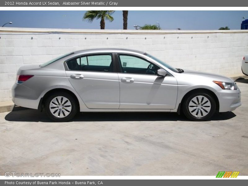 Alabaster Silver Metallic / Gray 2012 Honda Accord LX Sedan