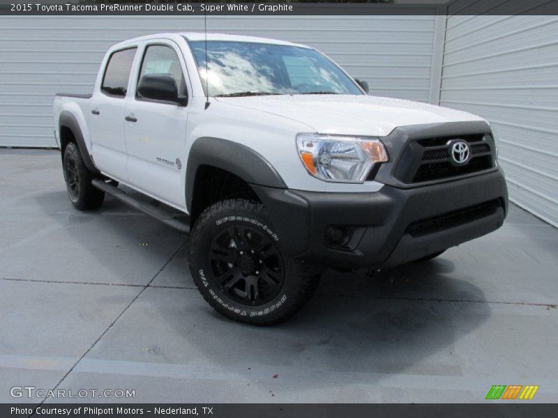 Super White / Graphite 2015 Toyota Tacoma PreRunner Double Cab