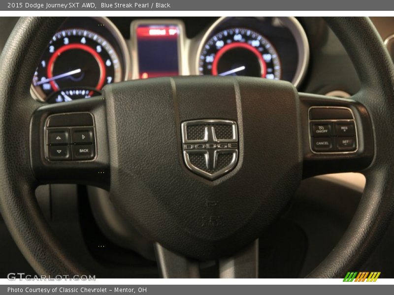 Blue Streak Pearl / Black 2015 Dodge Journey SXT AWD