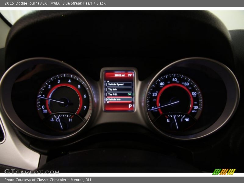 Blue Streak Pearl / Black 2015 Dodge Journey SXT AWD
