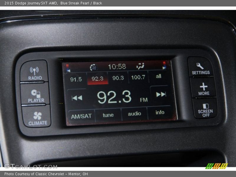 Blue Streak Pearl / Black 2015 Dodge Journey SXT AWD