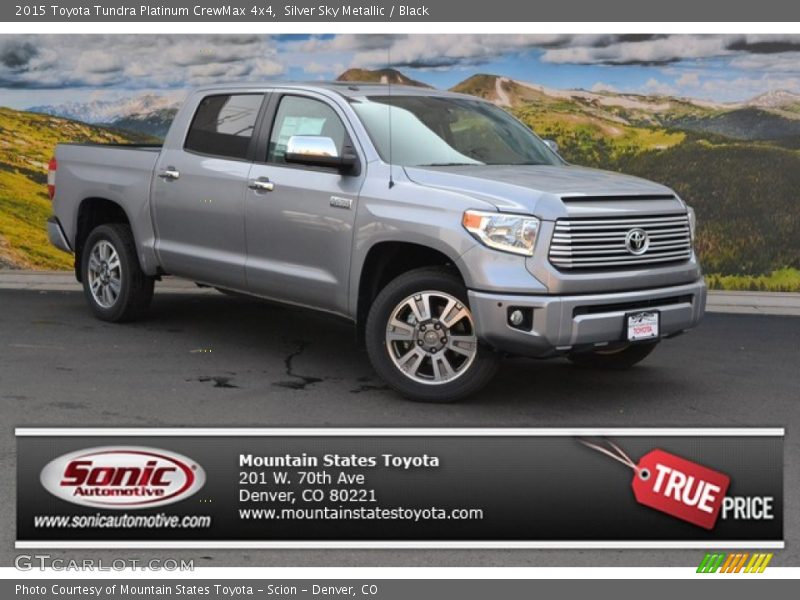 Silver Sky Metallic / Black 2015 Toyota Tundra Platinum CrewMax 4x4