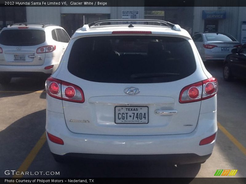 Glacier White / Beige 2012 Hyundai Santa Fe Limited V6