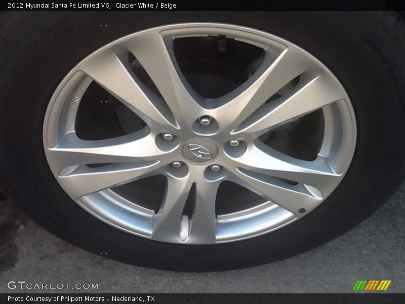 Glacier White / Beige 2012 Hyundai Santa Fe Limited V6