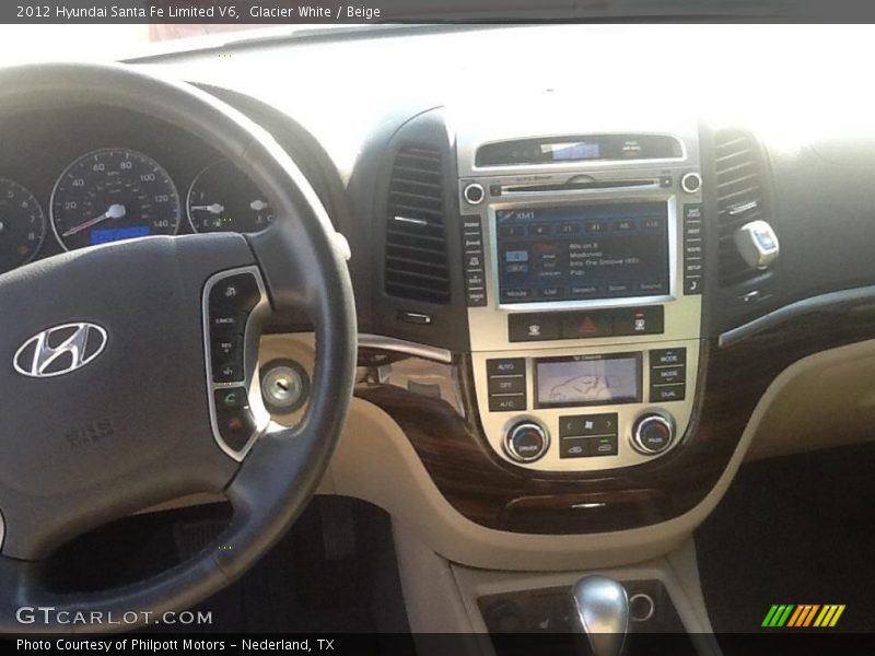 Glacier White / Beige 2012 Hyundai Santa Fe Limited V6