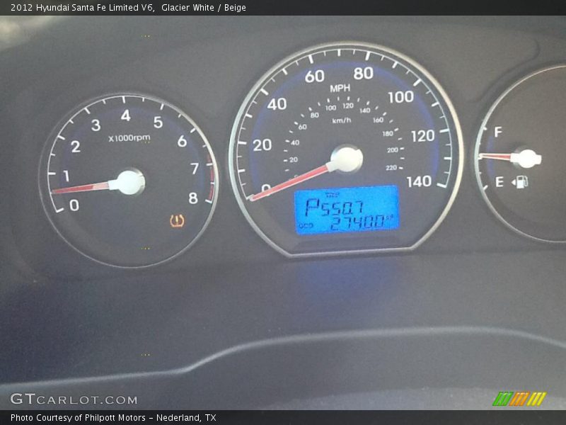 Glacier White / Beige 2012 Hyundai Santa Fe Limited V6