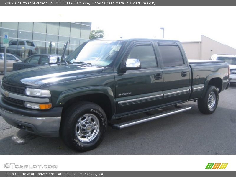 Forest Green Metallic / Medium Gray 2002 Chevrolet Silverado 1500 LT Crew Cab 4x4