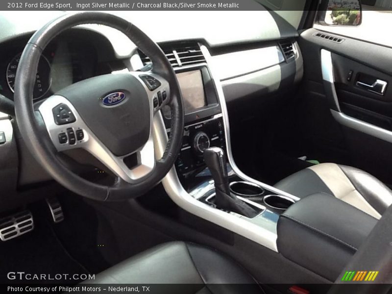 Ingot Silver Metallic / Charcoal Black/Silver Smoke Metallic 2012 Ford Edge Sport