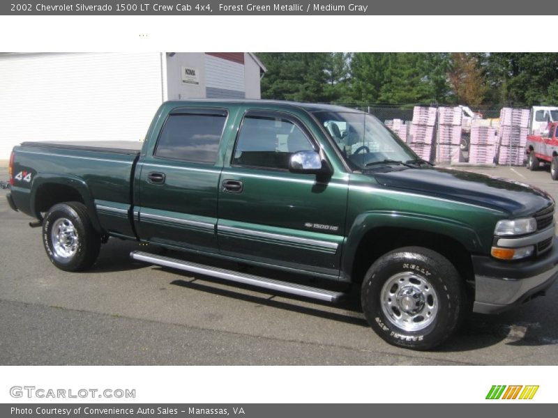 Forest Green Metallic / Medium Gray 2002 Chevrolet Silverado 1500 LT Crew Cab 4x4