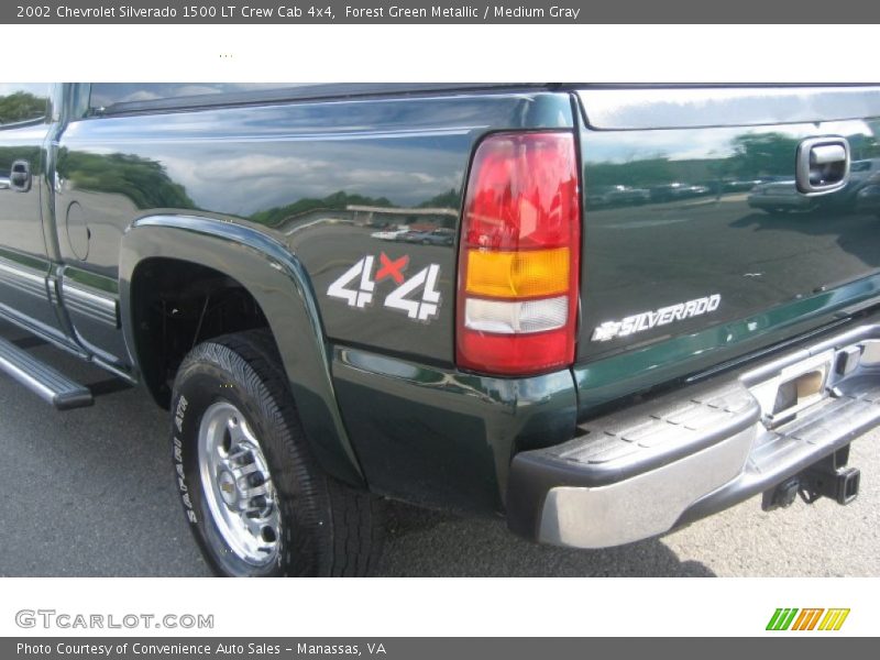 Forest Green Metallic / Medium Gray 2002 Chevrolet Silverado 1500 LT Crew Cab 4x4