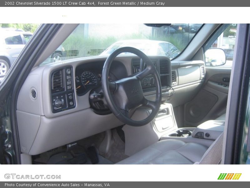 Forest Green Metallic / Medium Gray 2002 Chevrolet Silverado 1500 LT Crew Cab 4x4