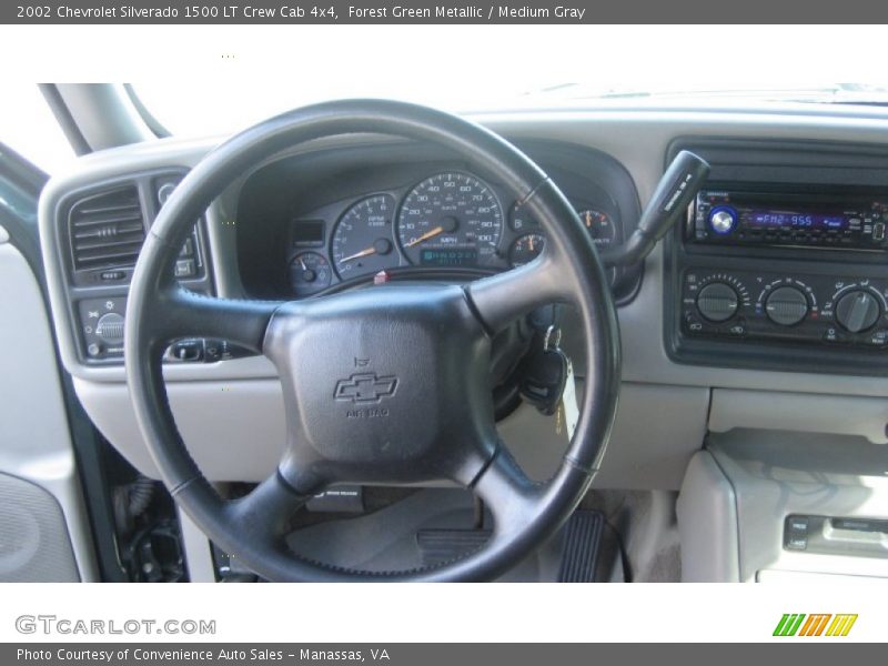 Forest Green Metallic / Medium Gray 2002 Chevrolet Silverado 1500 LT Crew Cab 4x4