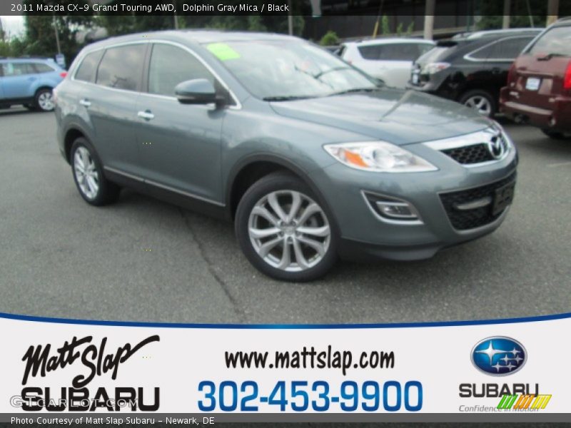 Dolphin Gray Mica / Black 2011 Mazda CX-9 Grand Touring AWD