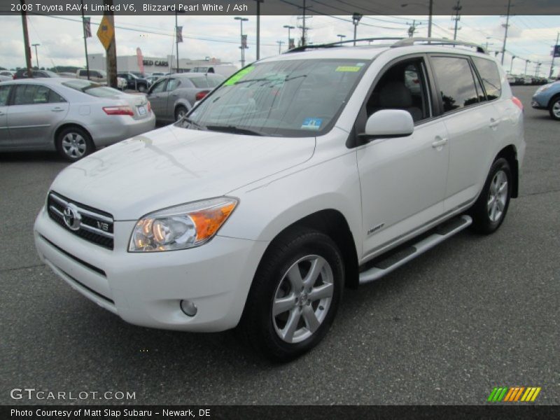 Blizzard Pearl White / Ash 2008 Toyota RAV4 Limited V6