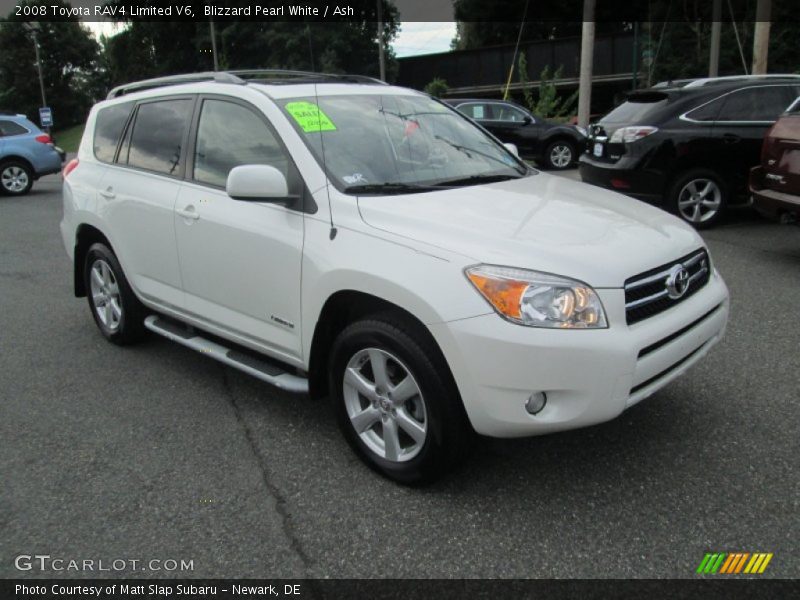 Blizzard Pearl White / Ash 2008 Toyota RAV4 Limited V6