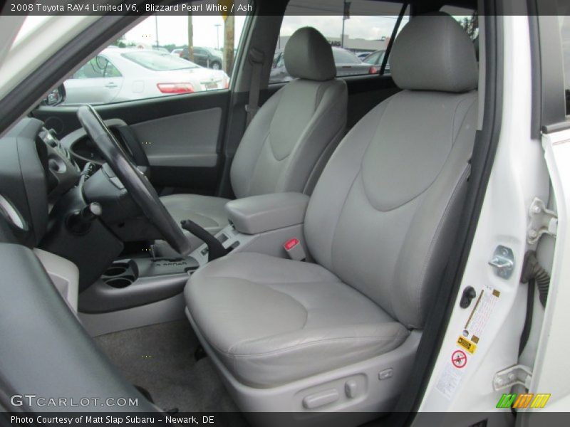 Blizzard Pearl White / Ash 2008 Toyota RAV4 Limited V6