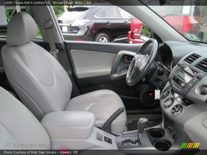 Blizzard Pearl White / Ash 2008 Toyota RAV4 Limited V6