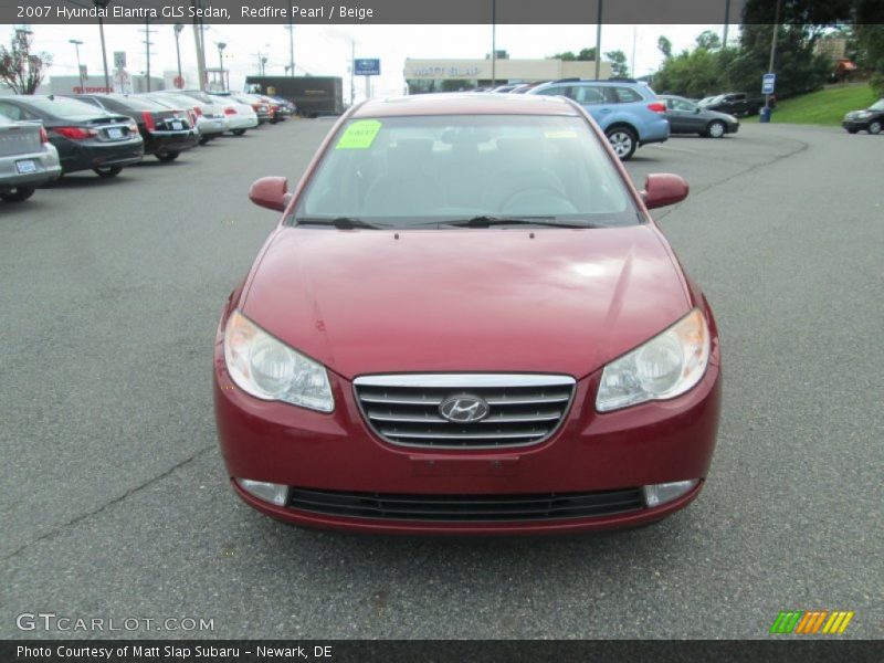 Redfire Pearl / Beige 2007 Hyundai Elantra GLS Sedan