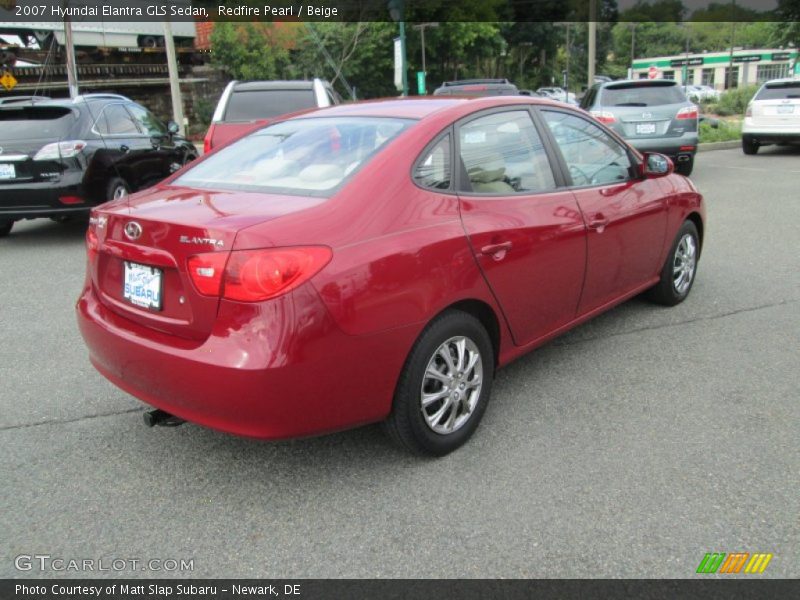 Redfire Pearl / Beige 2007 Hyundai Elantra GLS Sedan