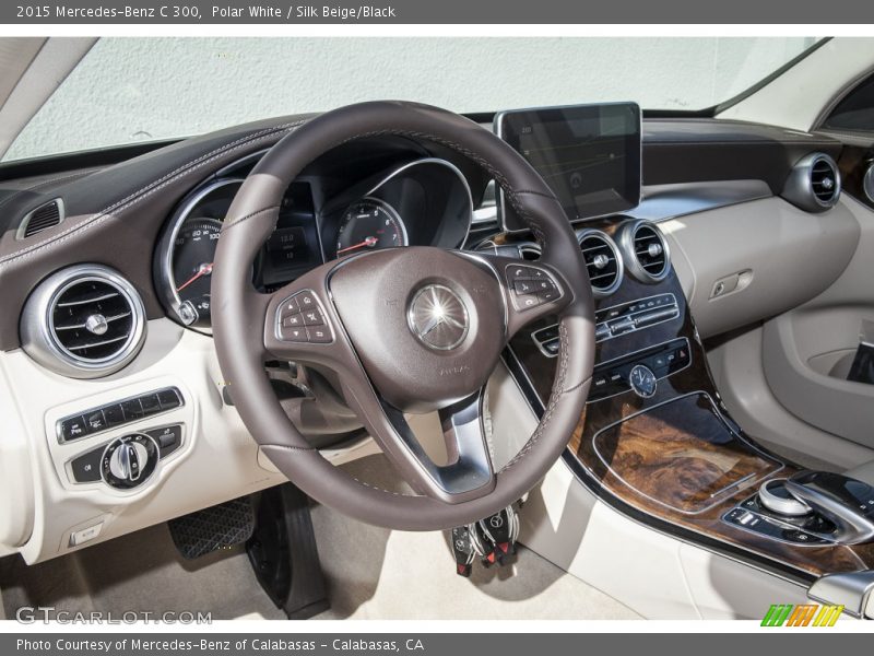 Polar White / Silk Beige/Black 2015 Mercedes-Benz C 300