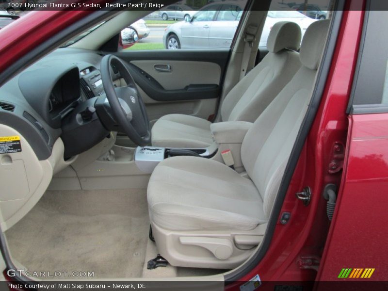 Redfire Pearl / Beige 2007 Hyundai Elantra GLS Sedan