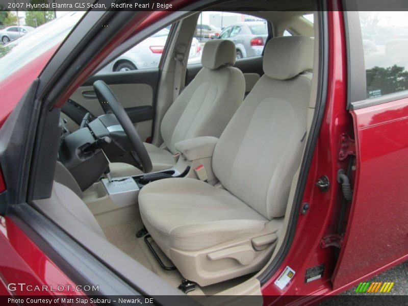 Redfire Pearl / Beige 2007 Hyundai Elantra GLS Sedan