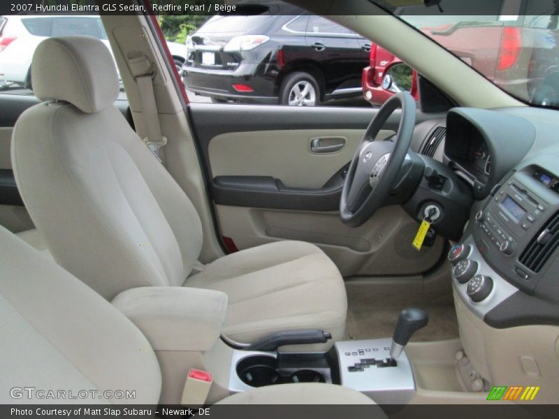 Redfire Pearl / Beige 2007 Hyundai Elantra GLS Sedan