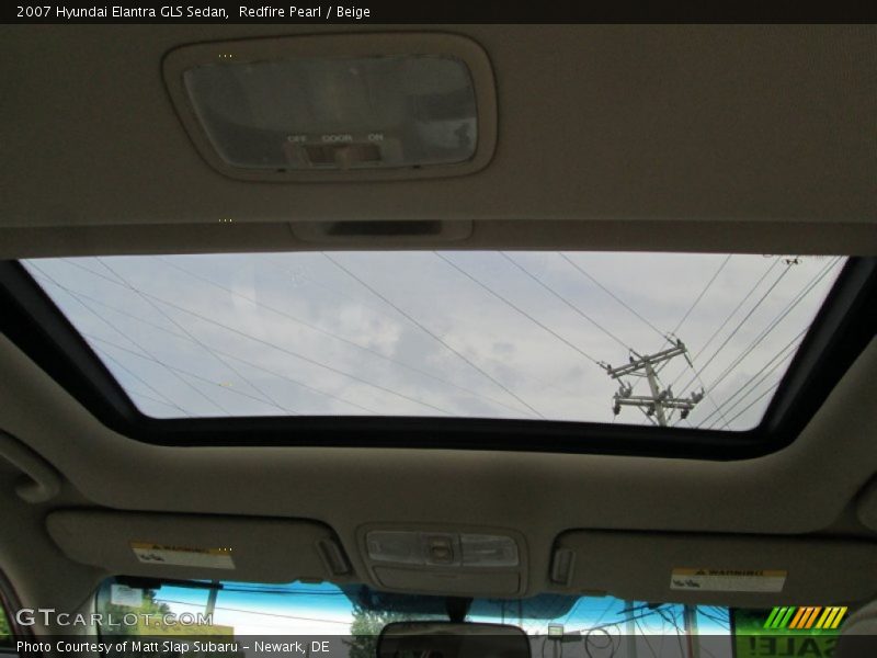 Redfire Pearl / Beige 2007 Hyundai Elantra GLS Sedan