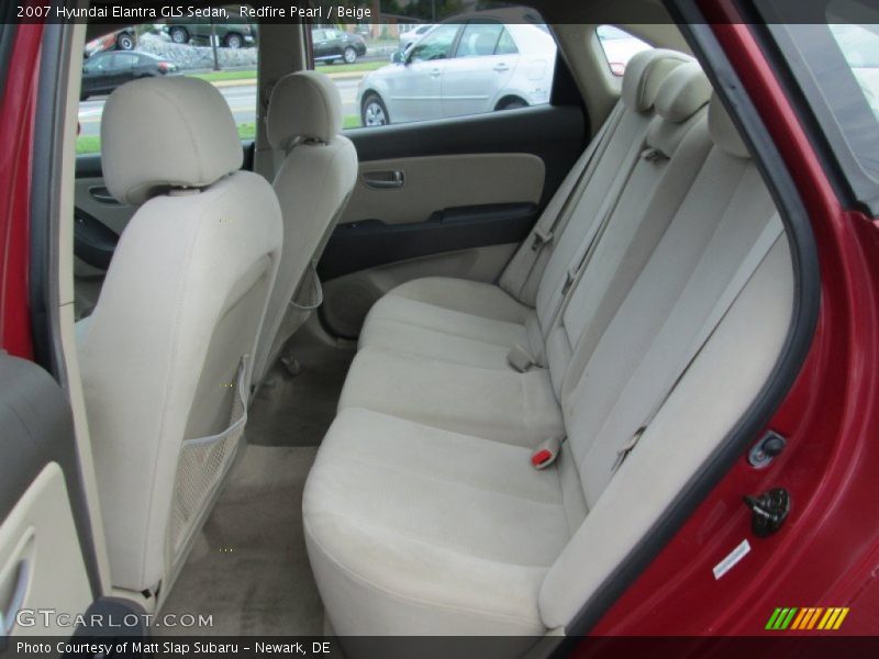 Redfire Pearl / Beige 2007 Hyundai Elantra GLS Sedan