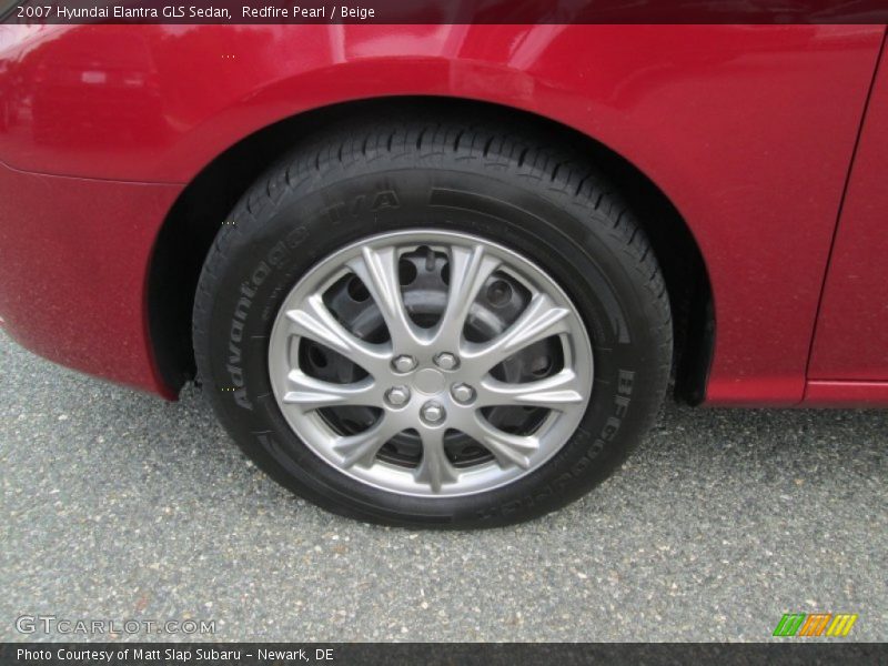Redfire Pearl / Beige 2007 Hyundai Elantra GLS Sedan