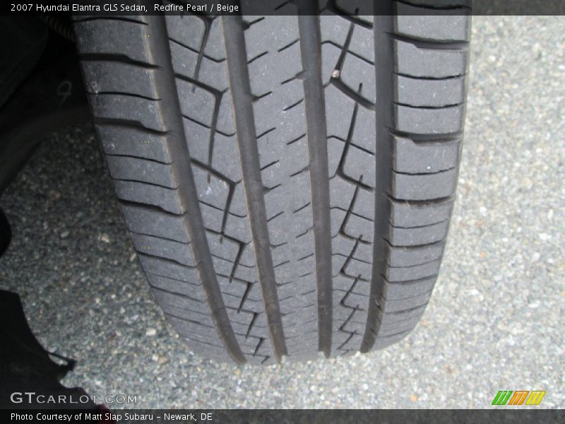 Redfire Pearl / Beige 2007 Hyundai Elantra GLS Sedan