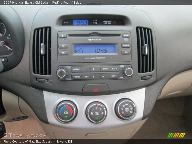 Redfire Pearl / Beige 2007 Hyundai Elantra GLS Sedan