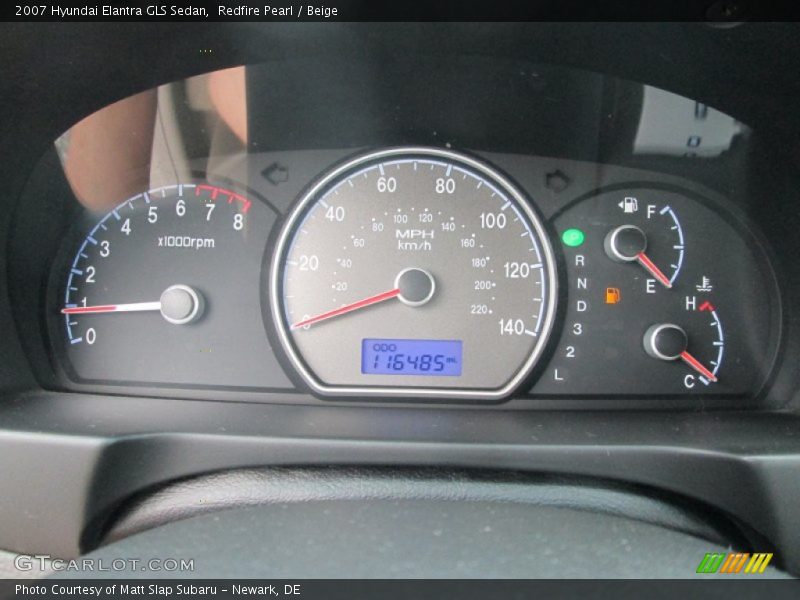 Redfire Pearl / Beige 2007 Hyundai Elantra GLS Sedan