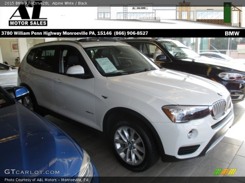 Alpine White / Black 2015 BMW X3 xDrive28i