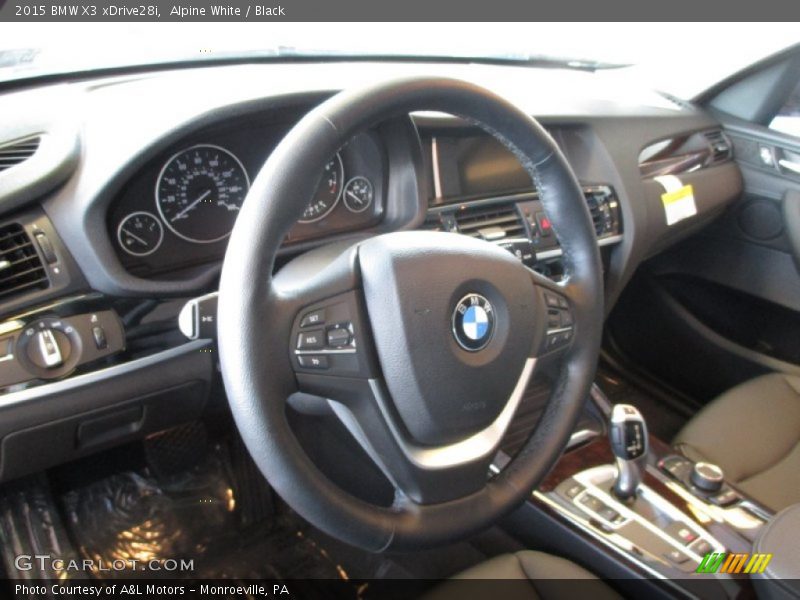 Alpine White / Black 2015 BMW X3 xDrive28i