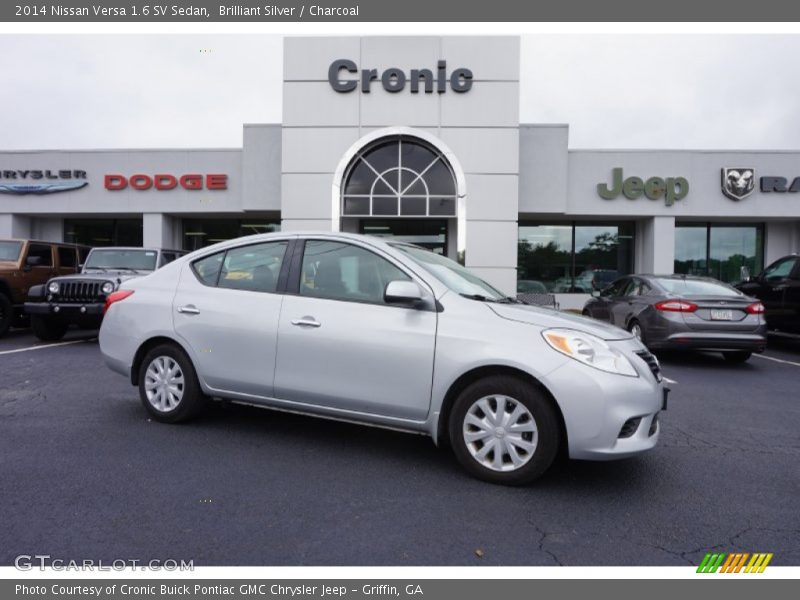 Brilliant Silver / Charcoal 2014 Nissan Versa 1.6 SV Sedan