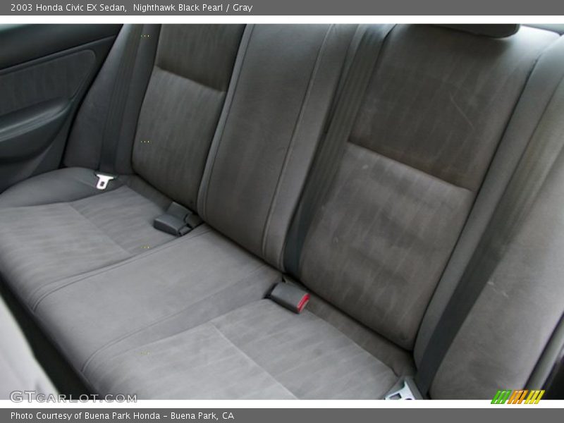 Nighthawk Black Pearl / Gray 2003 Honda Civic EX Sedan