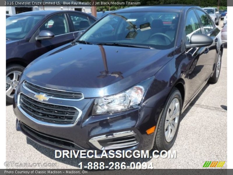 Blue Ray Metallic / Jet Black/Medium Titanium 2016 Chevrolet Cruze Limited LS